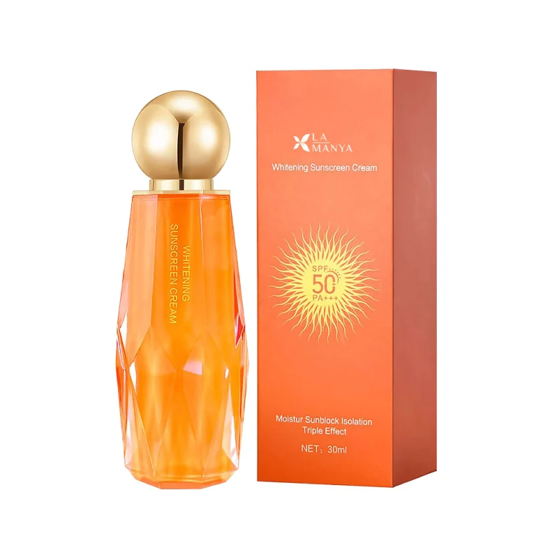 Manufacturer-supplied SPF 50+ PA+++ mineral sunscreen cream 30ml, brightening and moisturizing, reef-safe, suitable for all skin types, ready for private-label OEM/ODM